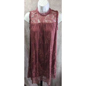 Mason & Belle Lace Mock Neck Dress